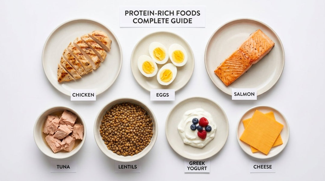 Lista completa de alimentos ricos en proteínas (40 fuentes clasificadas) - Mincidelice