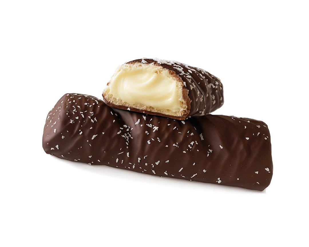 Barre crémeuse chocolat noir hyperprotéinée fourrée au chocolat blanc et noix de coco - Mincidelice