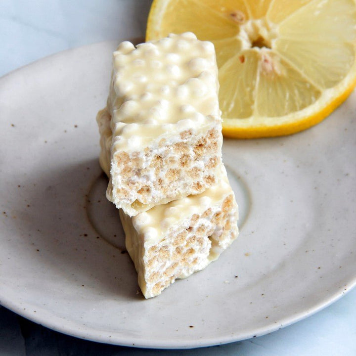 Barre fluffy citron meringuée - Mincidelice