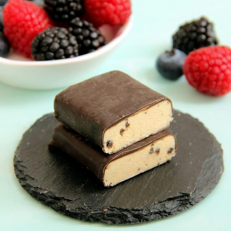 Barre panna - cotta fruits rouges cacao - Mincidelice