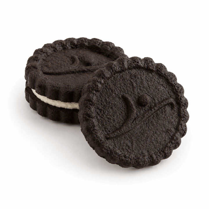 Biscuits protéinés ronds au cacao fourrés vanille - Mincidelice