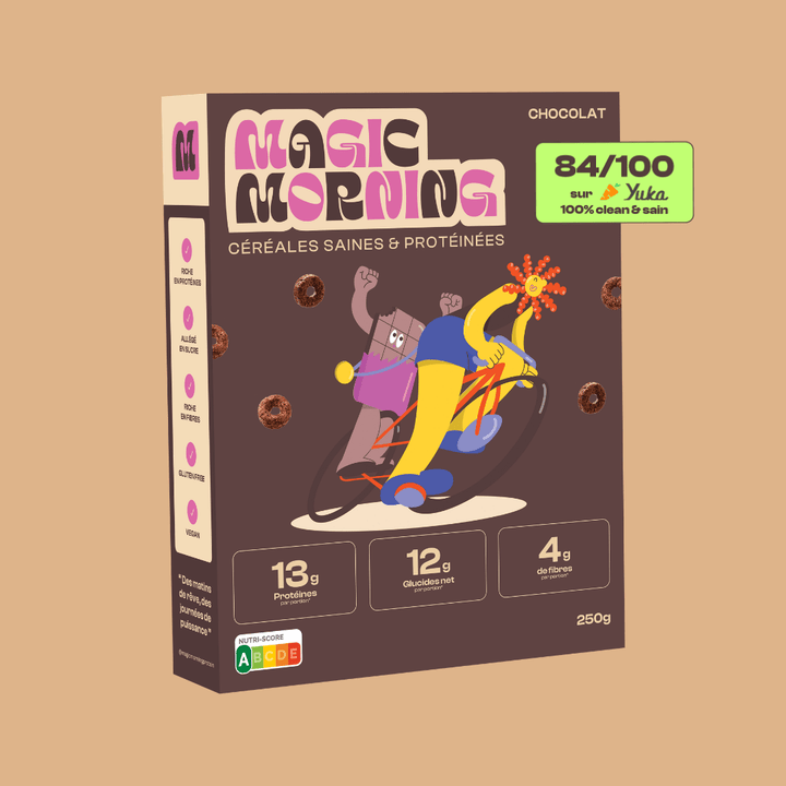 Céréales protéinés sans édulcorant Chocolat - Magic Morning - Mincidelice
