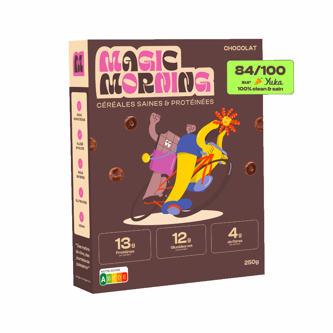 Céréales protéinés sans édulcorant Chocolat - Magic Morning - Mincidelice