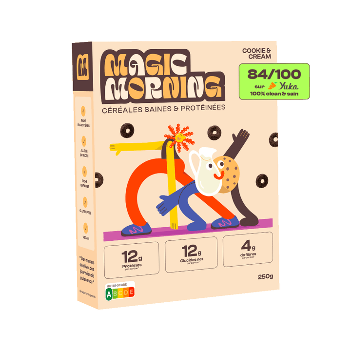 Céréales protéinés sans édulcorant Cookie & Cream - Magic Morning - Mincidelice