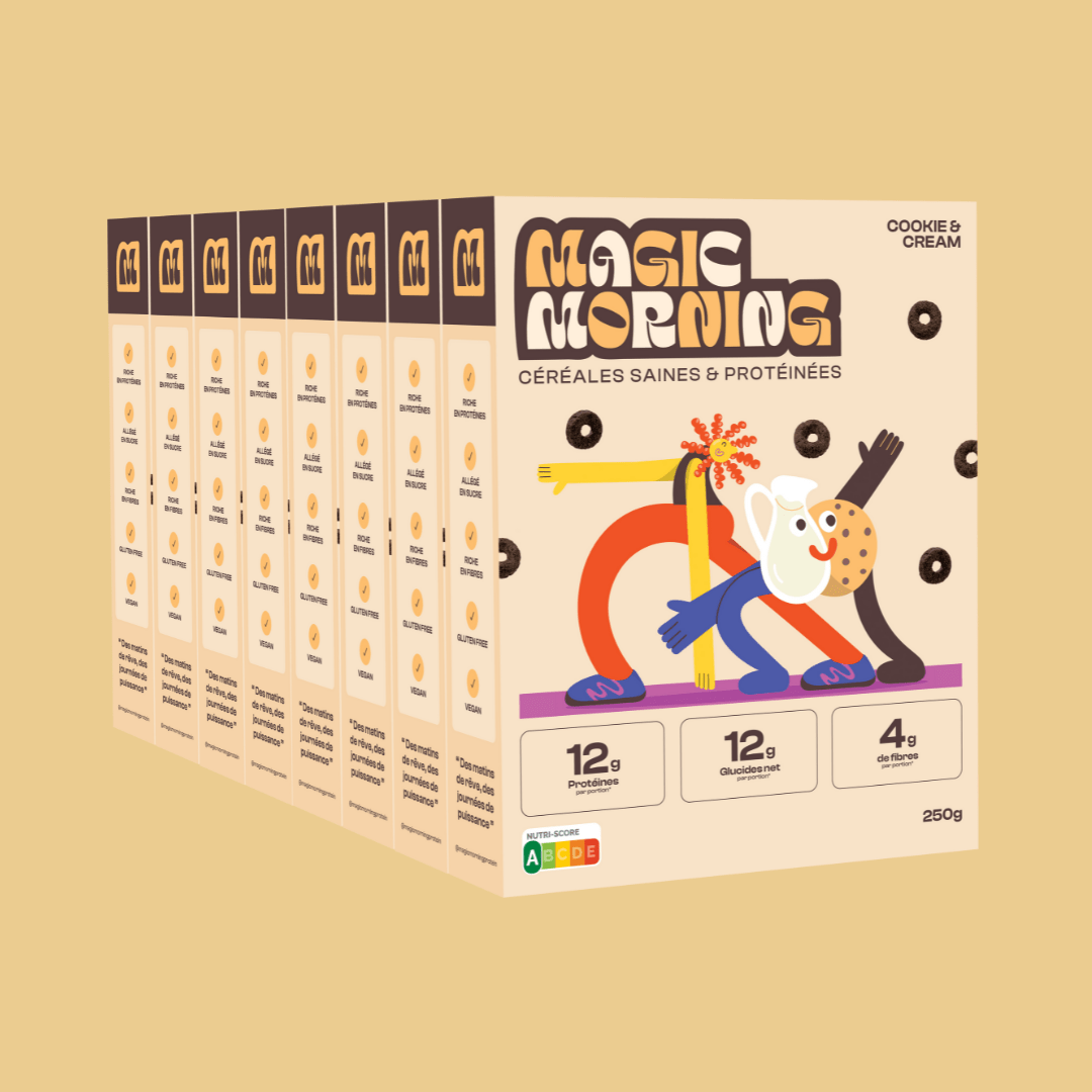 Céréales protéinés sans édulcorant Cookie & Cream - Magic Morning - Mincidelice