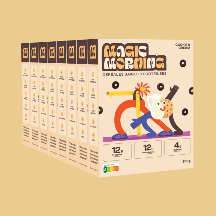 Céréales protéinés sans édulcorant Cookie & Cream - Magic Morning - Mincidelice
