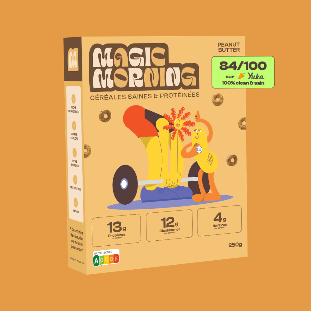 Céréales protéinés sans édulcorant Peanut Butter - Magic Morning - Mincidelice