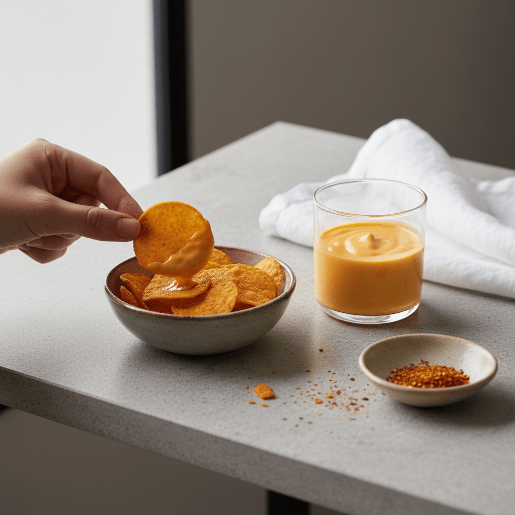 Chips protéinés épicés saveur fromage Sans gluten - Mincidelice