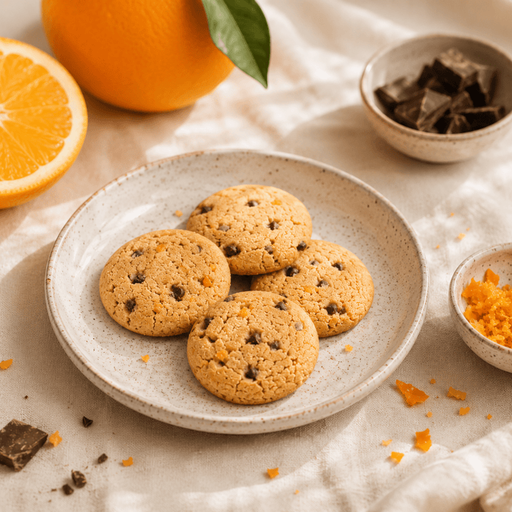 Cookie protéiné orange aux pépites de chocolat - Mincidelice