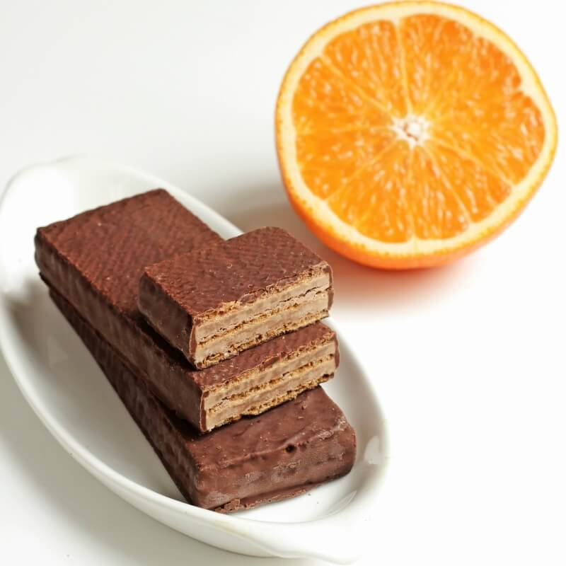 Gaufrette chocolat noir orange - Mincidelice