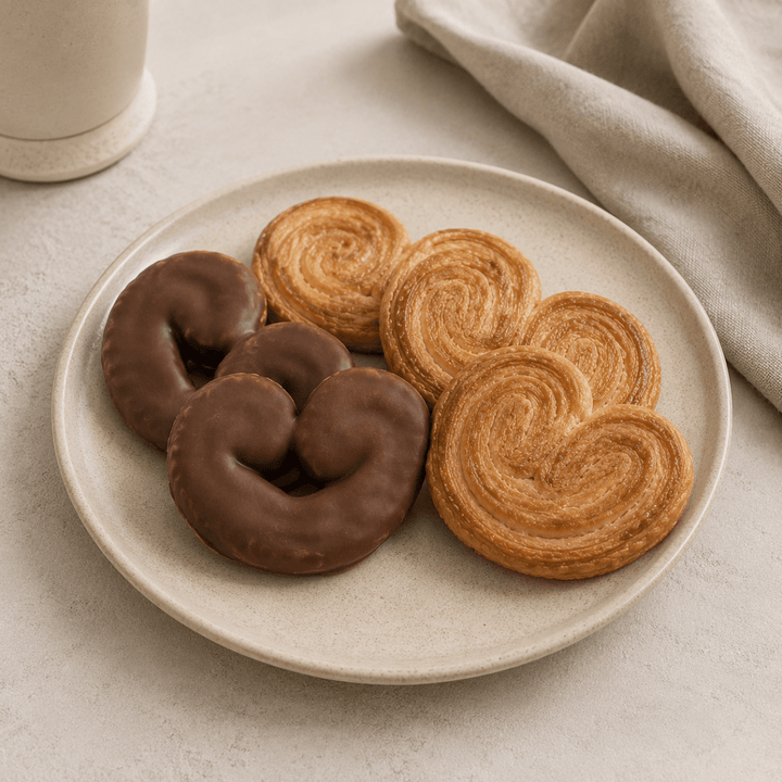 Mini biscuits palmiers hyerprotéinés enrobés au chocolat - Mincidelice