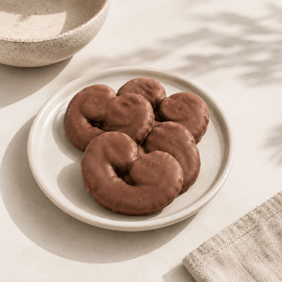 Mini biscuits palmiers hyerprotéinés enrobés au chocolat - Mincidelice