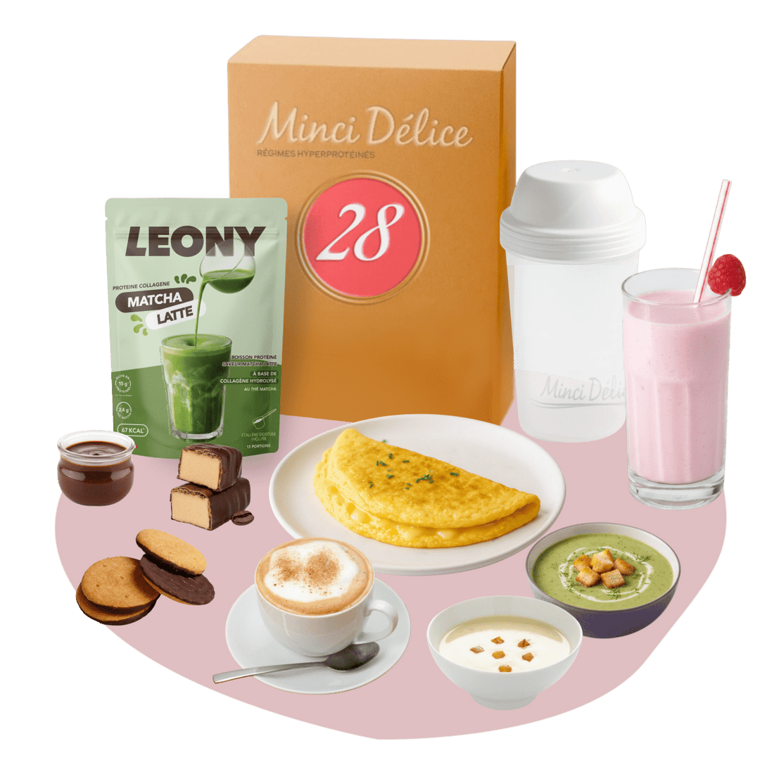 Régime hyperprotéiné 28 jours boissons Matcha Latte ( - 9kg) - Mincidelice