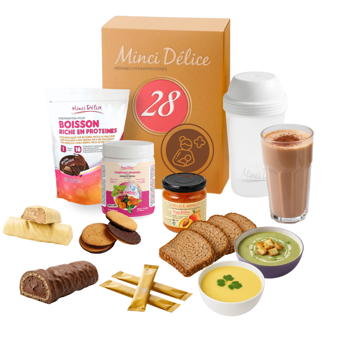 Régime hyperprotéiné 28 jours POST PARTUM (jusqu'à - 9kg) - Mincidelice