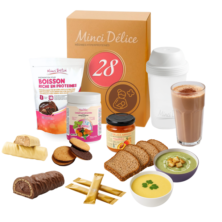Régime hyperprotéiné 28 jours POST PARTUM (jusqu'à - 9kg) - Mincidelice