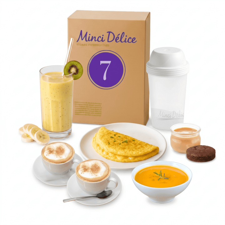 Régime hyperprotéiné 7 jours Boissons cappuccino - Mincidelice