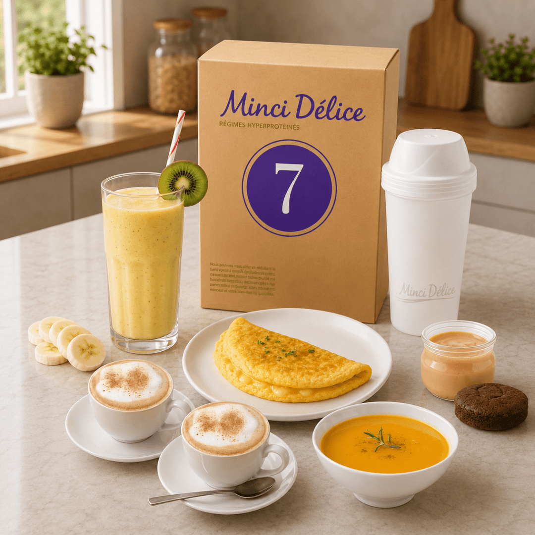 Régime hyperprotéiné 7 jours Boissons cappuccino - Mincidelice