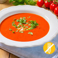Glutenfreie Tomatensuppe mit hohem Proteingehalt